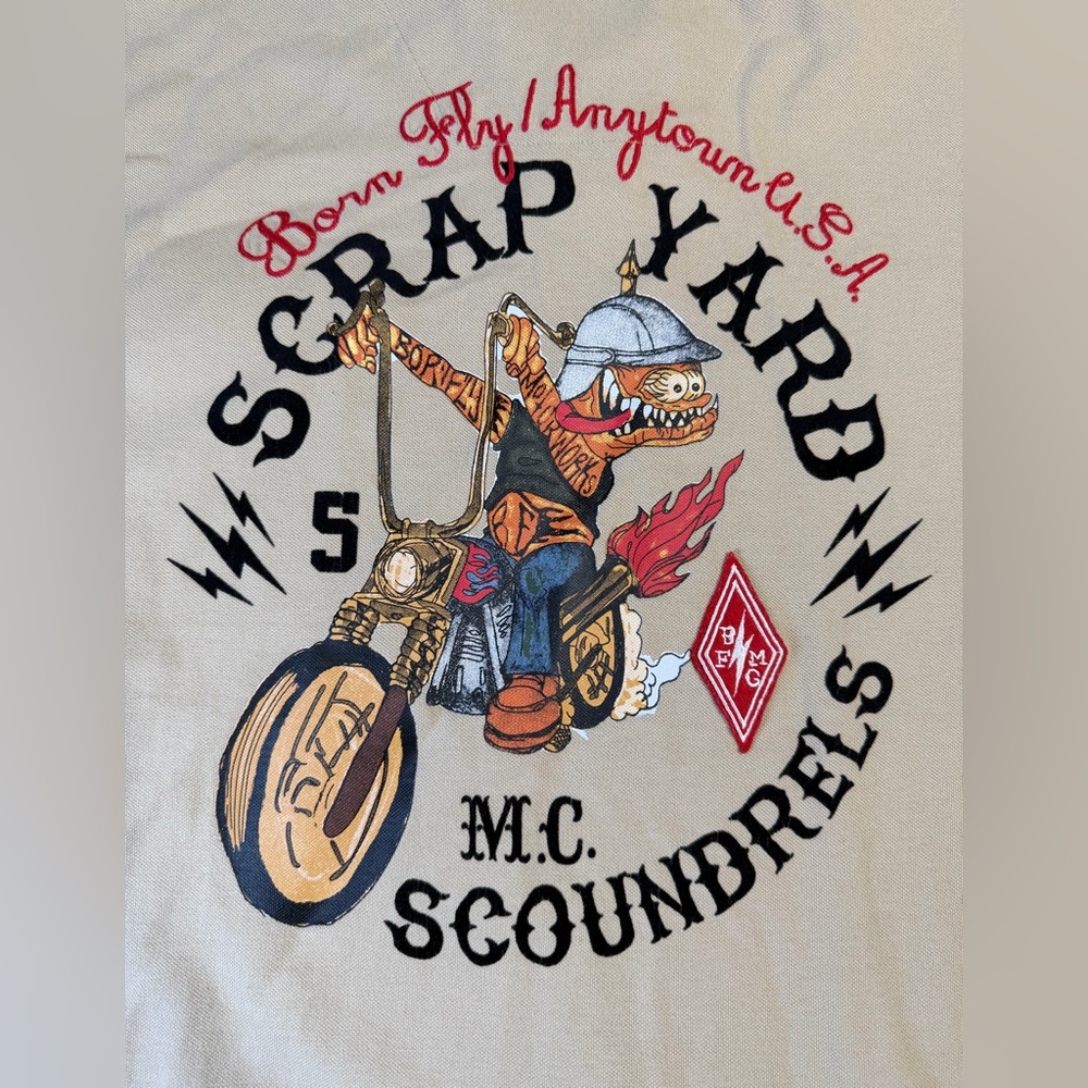 Born Fly Graphic Polo Shirt - Tan